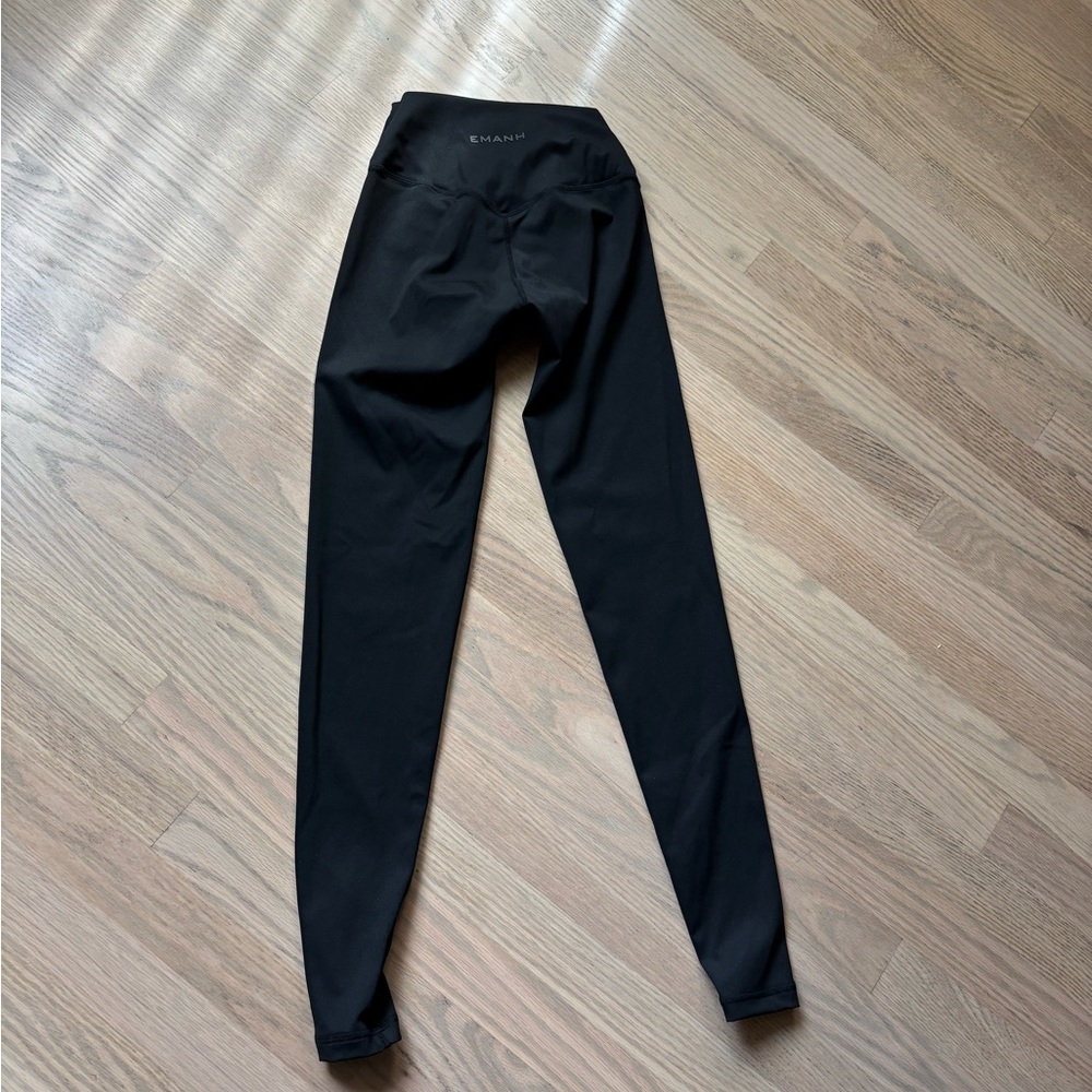 Emanh XS Black Lycra Sports Leggings